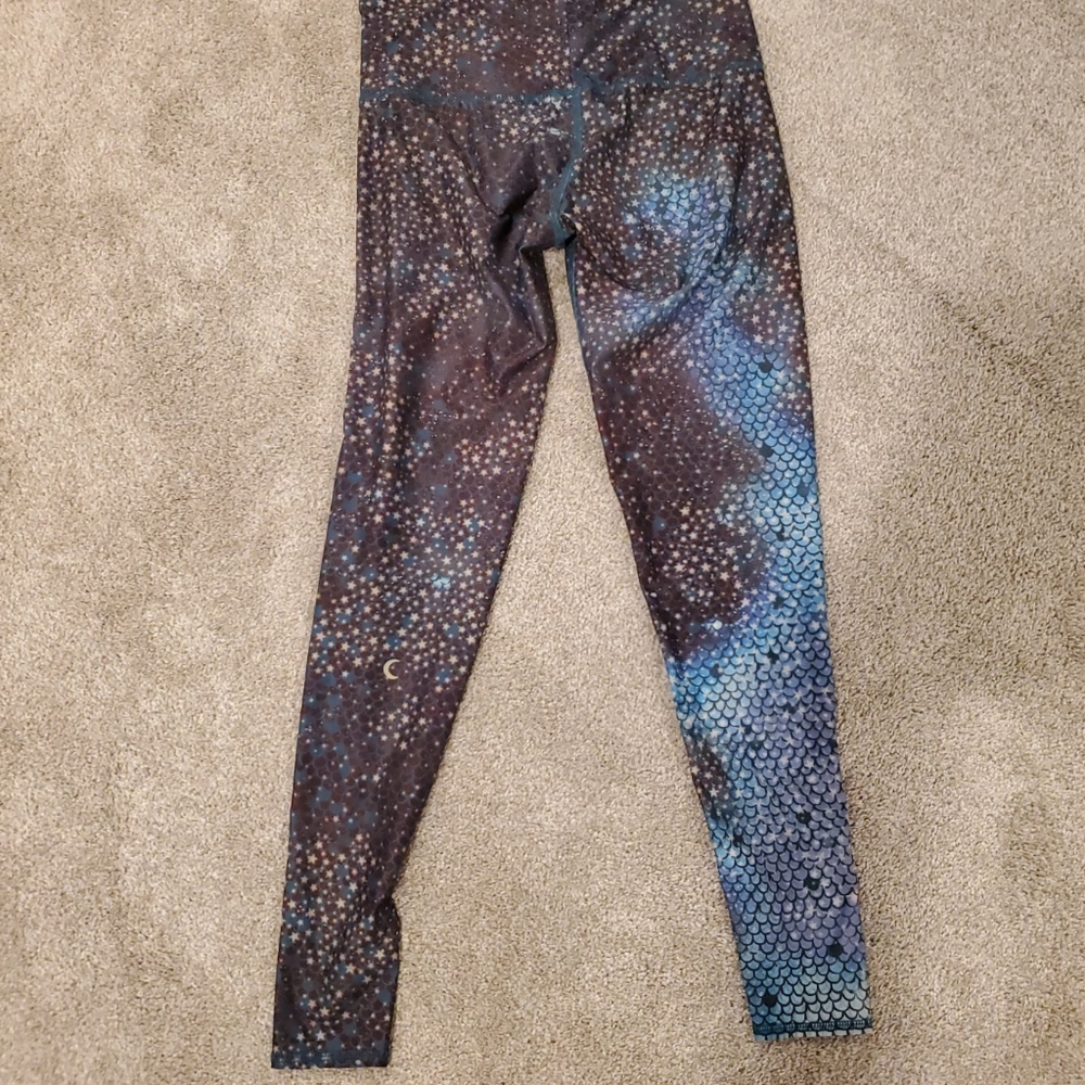 Teeki Yoga Pants Mermaid Fairyqueen Teal Hot Pant - Picture 4 of 4